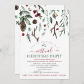 バーチャルクリスマスホリデーパーティー 招待状 (正面/裏面)