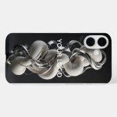 バーチャルクロームツイスト - プレミアム3Dアブストラクト Case-Mate iPhoneケース (裏面 (横))