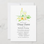 バーチャルシャワーを自慢するエキゾチックフローラワイン 招待状 (正面)