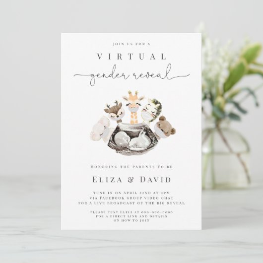 バーチャルジェンダーが動物の金ゴールドを明らかにフェイクする 招待状 (スタンド正面)