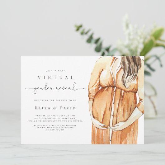 バーチャルジェンダーが彼または彼女のボホがオレンジを燃やしたことを明らかにする 招待状 (スタンド正面)