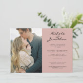 バーチャルダスティピンクのオンラインストア結婚ル写真 招待状 (スタンド正面)