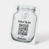 バーチャルチップジャー、マソンジャー LOGO QRコード読み取り 台座サイン (正面)