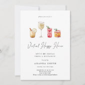 バーチャルハッピーアワーカクテルパーティーソーシャル距離 招待状 (正面)