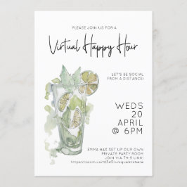バーチャルハッピーアワーソーシャルディスタンスカクテルパーティー 招待状