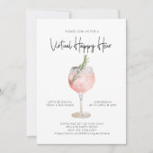 バーチャルハッピーアワーソーシャルディスタンスカクテルパーティー 招待状 (正面)