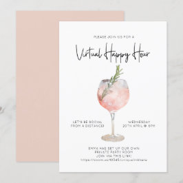バーチャルハッピーアワーソーシャルディスタンスカクテルパーティー 招待状