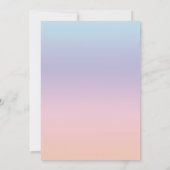 バーチャルピンクブルーグリッタードリップジェンダーリビールギフト 招待状 (裏面)