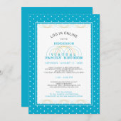 バーチャルファミリ懇親会つながりアクアブルードット 招待状 (正面/裏面)