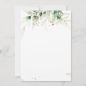 バーチャルブライダルシャワー招待グリーンシャワー 招待状 (裏面)