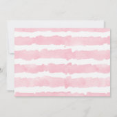 バーチャルベイビーシャワー モダンバレンタインズ ピンク ホワイト 招待状 (裏面)