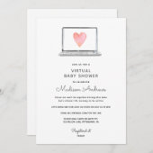 バーチャルベイビーシャワー 招待状 (正面/裏面)
