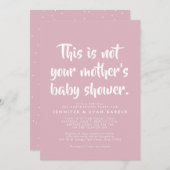 バーチャルベビーガールシャワーの招待状 (正面/裏面)