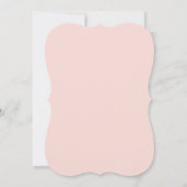 バーチャルベビーガールシャワーレトロキャリッジピンク金ゴールド 招待状 (裏面)