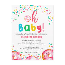 バーチャルベビーシャワードーナツオベビーカラフルレインボー