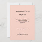 バーチャルベビーシャワーベアーガールピーチピンク セーブザデート (裏面)