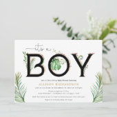 バーチャルベビーシャワーボーイサファリジャングル 招待状 (スタンド正面)