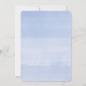 バーチャルベビーシャワー春ブルーフローラ金ゴールドボーイ 招待状 (裏面)