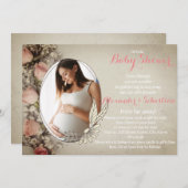 バーチャルベビーシャワー編集可能フォト招待状 招待状 (正面/裏面)