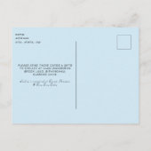 バーチャルベビーシャワーbyメールフォトブルー招待状 インビテーションポストカード (裏面)