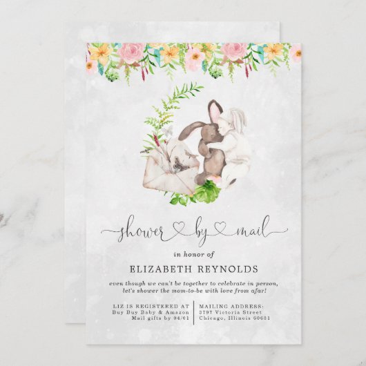 バーチャルベビーシャワーbyメール招待状 招待状 (正面/裏面)