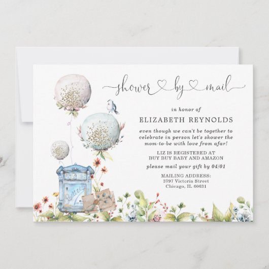 バーチャルベビーシャワーbyメール招待状 招待状 (正面)