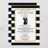バーチャルベビーソーシャルディスタンシングシャワースクンクガール 招待状 (正面/裏面)