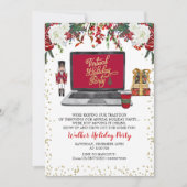 バーチャルホリデークリスマスパーティの招待状 招待状 (正面)