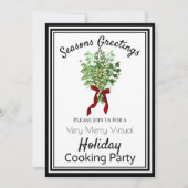 バーチャルホリデー料理パーティー 招待状 (正面)