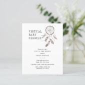 バーチャルボホドリームキャッチャー赤ちゃんシャワー招待状 (スタンド正面)