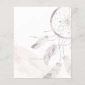 バーチャルボホドリームキャッチャー赤ちゃんシャワー招待状 (裏面)