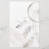 バーチャルボホドリームキャッチャー赤ちゃんシャワー招待状 便箋 (裏面)