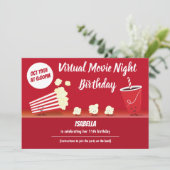 バーチャルムービーナイト誕生日ポップコーン漫画 招待状 (スタンド正面)