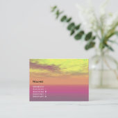 バーチャルランズピンクイエロースカイ、クラウド 名刺 (スタンド正面)