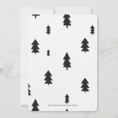 バーチャルランバージャックフランネルボーイベビーシャワー招待状 案内状 (裏面)