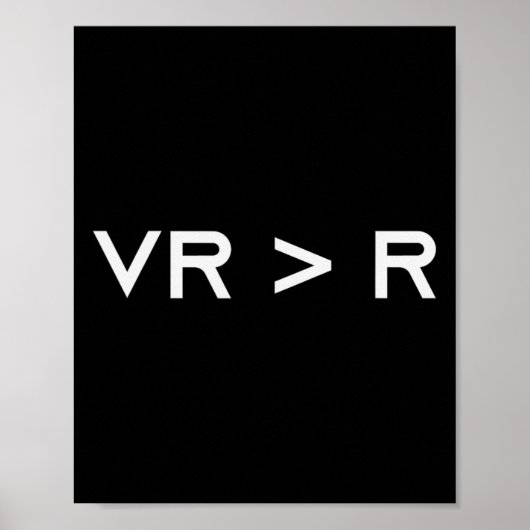バーチャルリアリティはリアリティより偉大。面白いVR ポスター (正面)