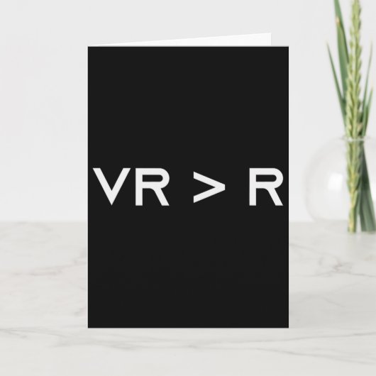 バーチャルリアリティはリアリティを超えている。面白いVR カード (正面)