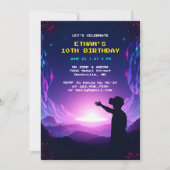 バーチャルリアリティゲーマーパーティーVR誕生日 招待状 (正面)