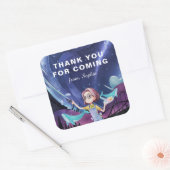 バーチャルリアリティゲーム誕生日ありがとうございました スクエアシール (封筒)