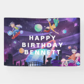 バーチャルリアリティゲーム誕生日パーティーへようこそ 横断幕 (横)