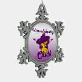 バーチャルリアリティチェック#9 スノーフレークピューターオーナメント (左)