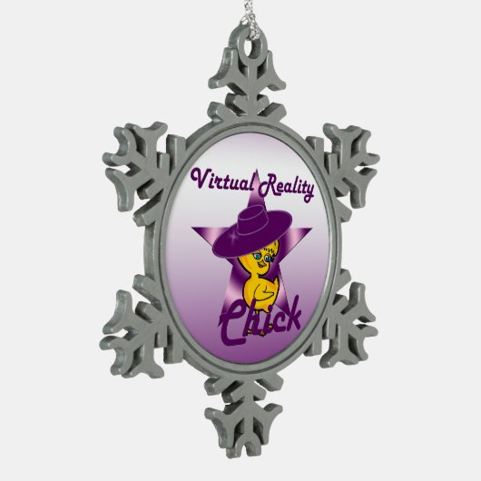 バーチャルリアリティチェック#9 スノーフレークピューターオーナメント (左)