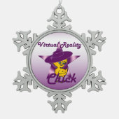 バーチャルリアリティチェック#9 スノーフレークピューターオーナメント (正面)