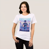 バーチャルリアリティミックス景DJ Tシャツ (正面全面)