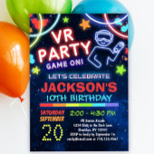 バーチャルリアリティーVR誕生日パーティーの招待状 招待状