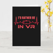 バーチャルリアリティ私はVRハートビートギフトの中にいるほうがいい カード (黄色い花)