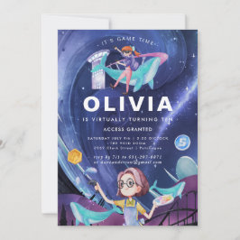 バーチャルリアリティ誕生日パーティーへの招待 招待状