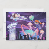 バーチャルリアリティ誕生日パーティー |写真 招待状 (裏面)