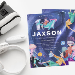 バーチャルリアリティ誕生日パーティー 招待状