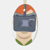 バーチャルリアリティ セラミックオーナメント (左)